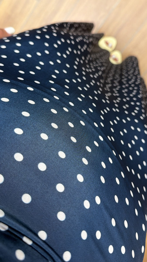 Long Dress Pois Navy