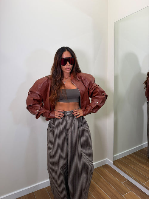 Jacket in ecopelle Vivian