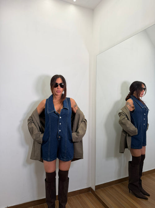 Tutina in denim Fabrizia