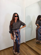 Camicia in Lino Brown