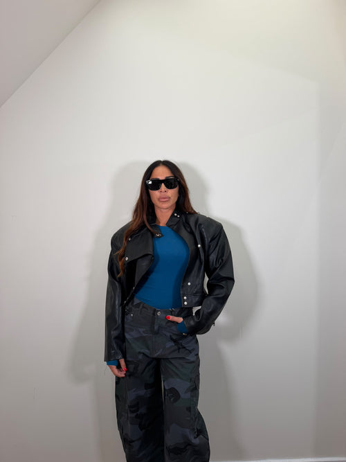 Jacket Crop Nero