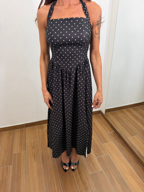 Long Dress Summer Pois