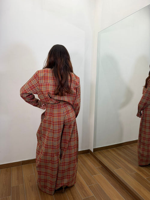 Pantalone a quadri Mina