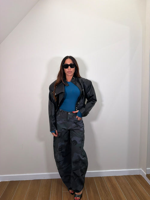Jacket Crop Nero