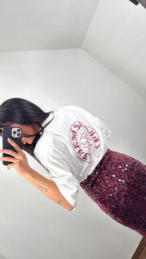 T-shirt Tyson White & Bordeaux