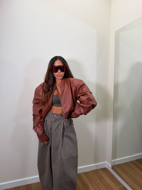 Jacket in ecopelle Vivian