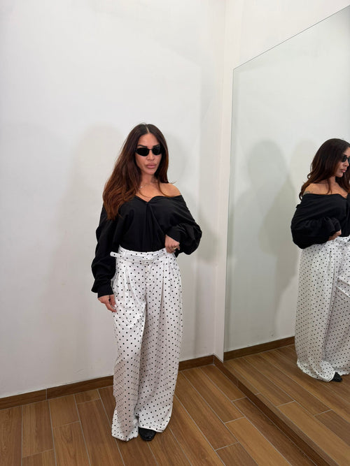 Pantalone Pois in Cotone