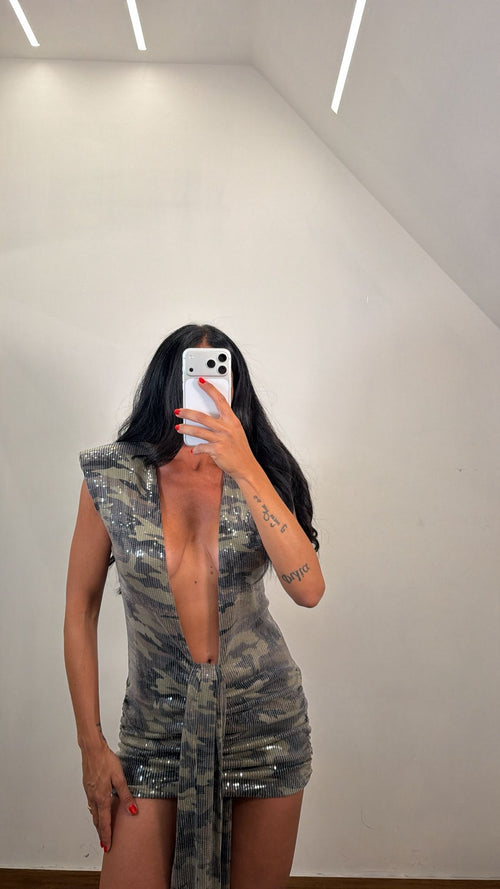Mini Dress Military