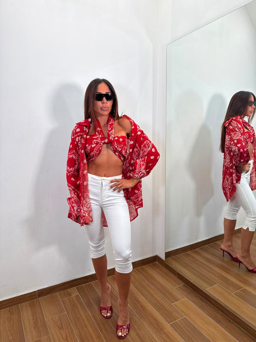 Coord-set Bandana Red