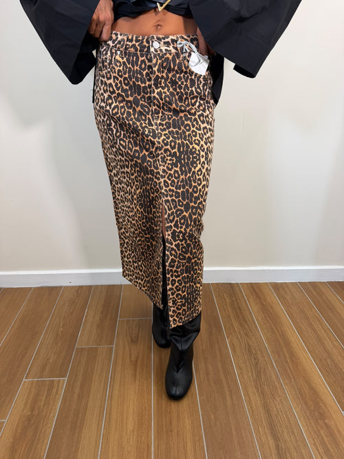 Longuette Denim Animalier
