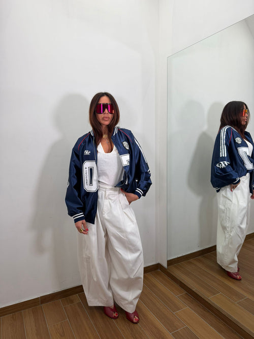 Pantalone effetto Denim White
