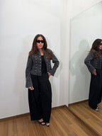 Pantalone effetto denim Black