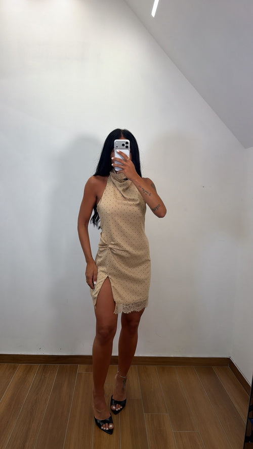 Dress Pois Beige
