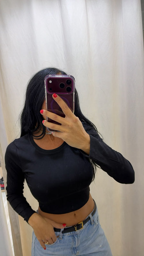 Maglia Crop Basic