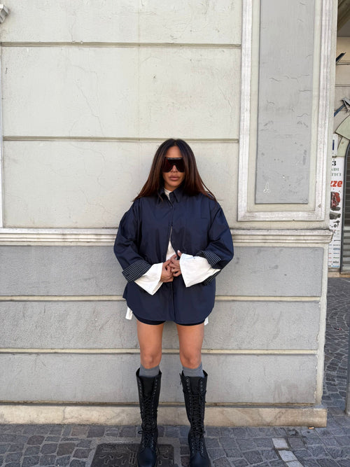 Camicione Double Face Navy