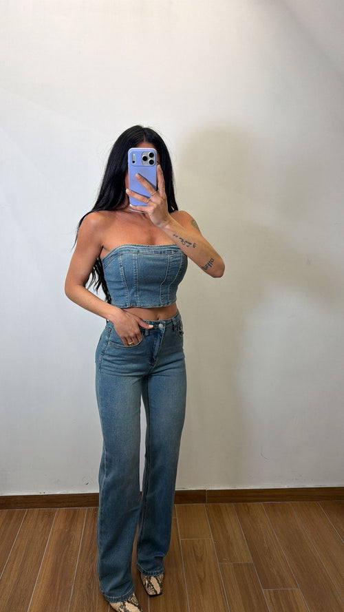 Top in denim