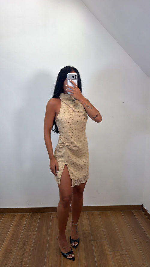Dress Pois Beige