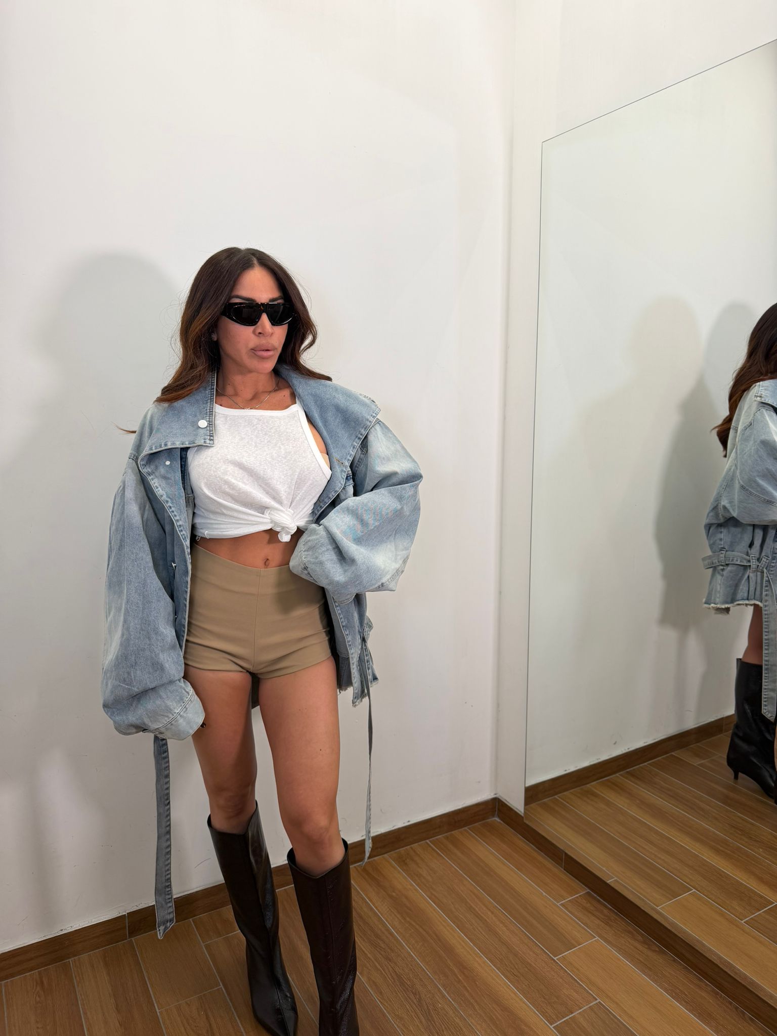 Mini Shorts Beige