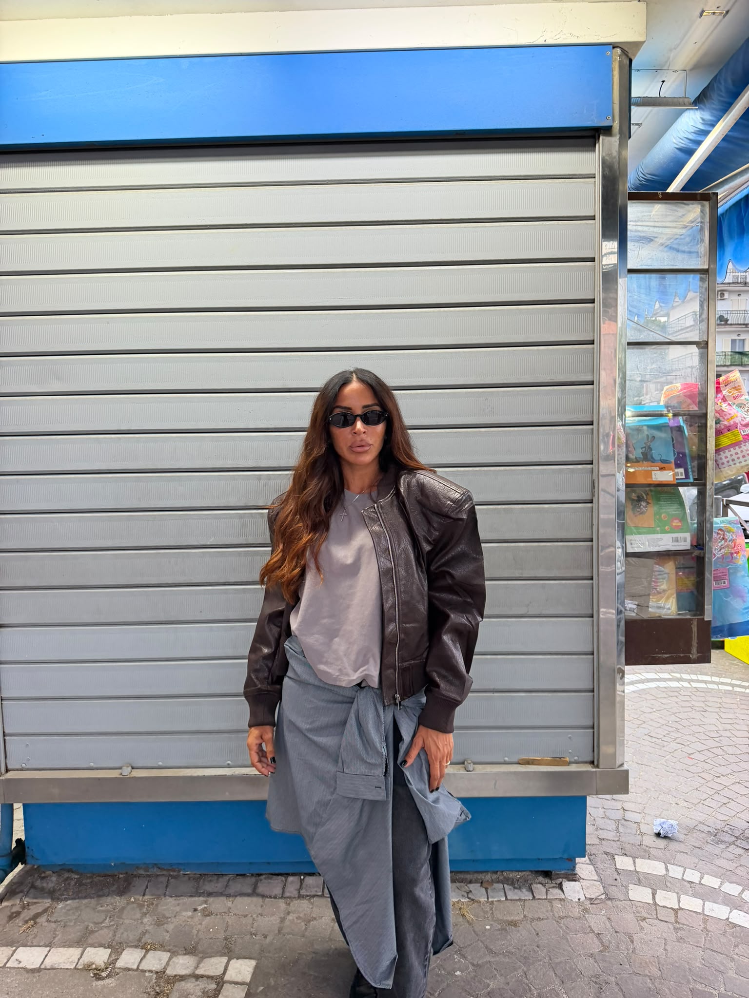 Jacket in Ecopelle Testa di Moro