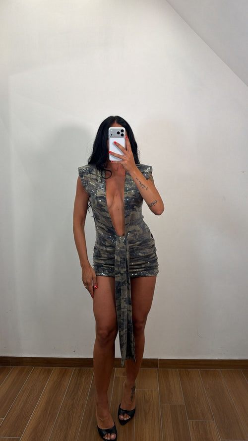 Mini Dress Military