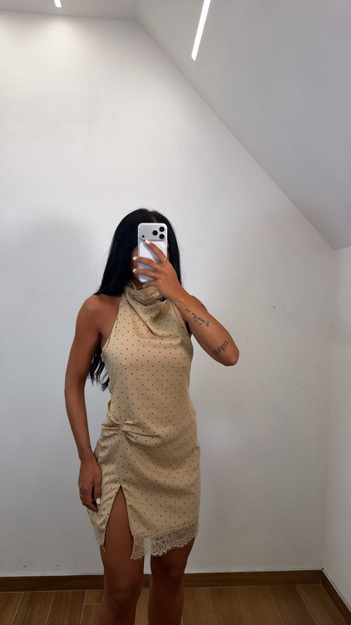 Dress Pois Beige
