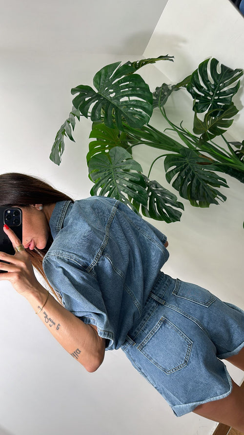 Tutina in denim Lucy