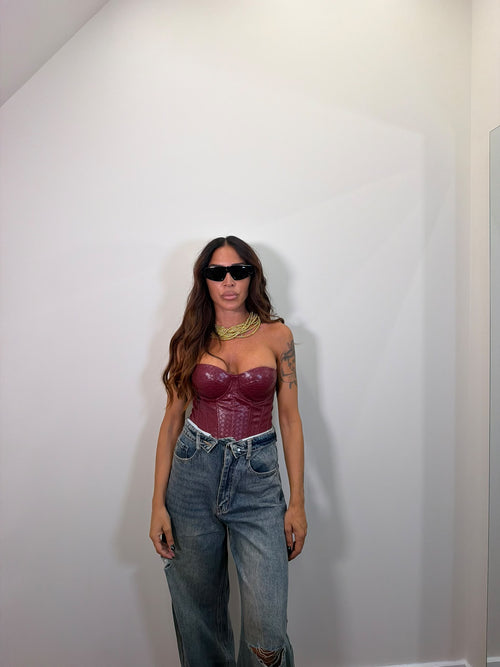 Bustier Bordeaux
