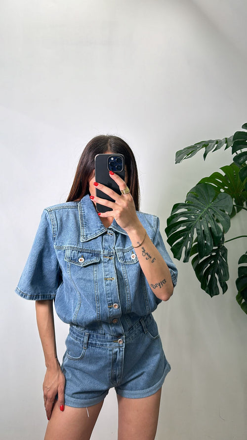 Tutina in denim Lucy