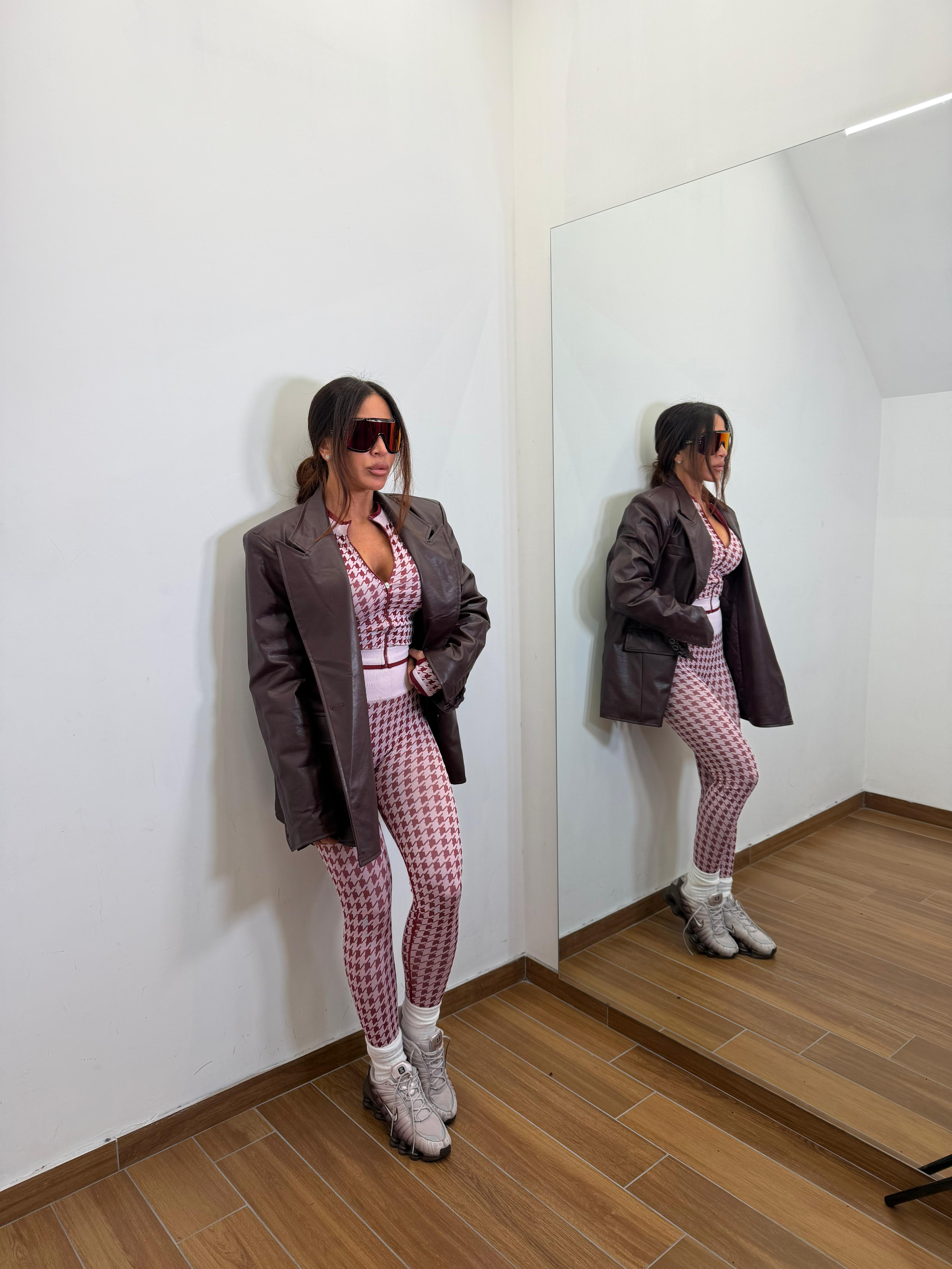 Blazer in ecopelle Brown