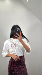 T-shirt Tyson White & Bordeaux