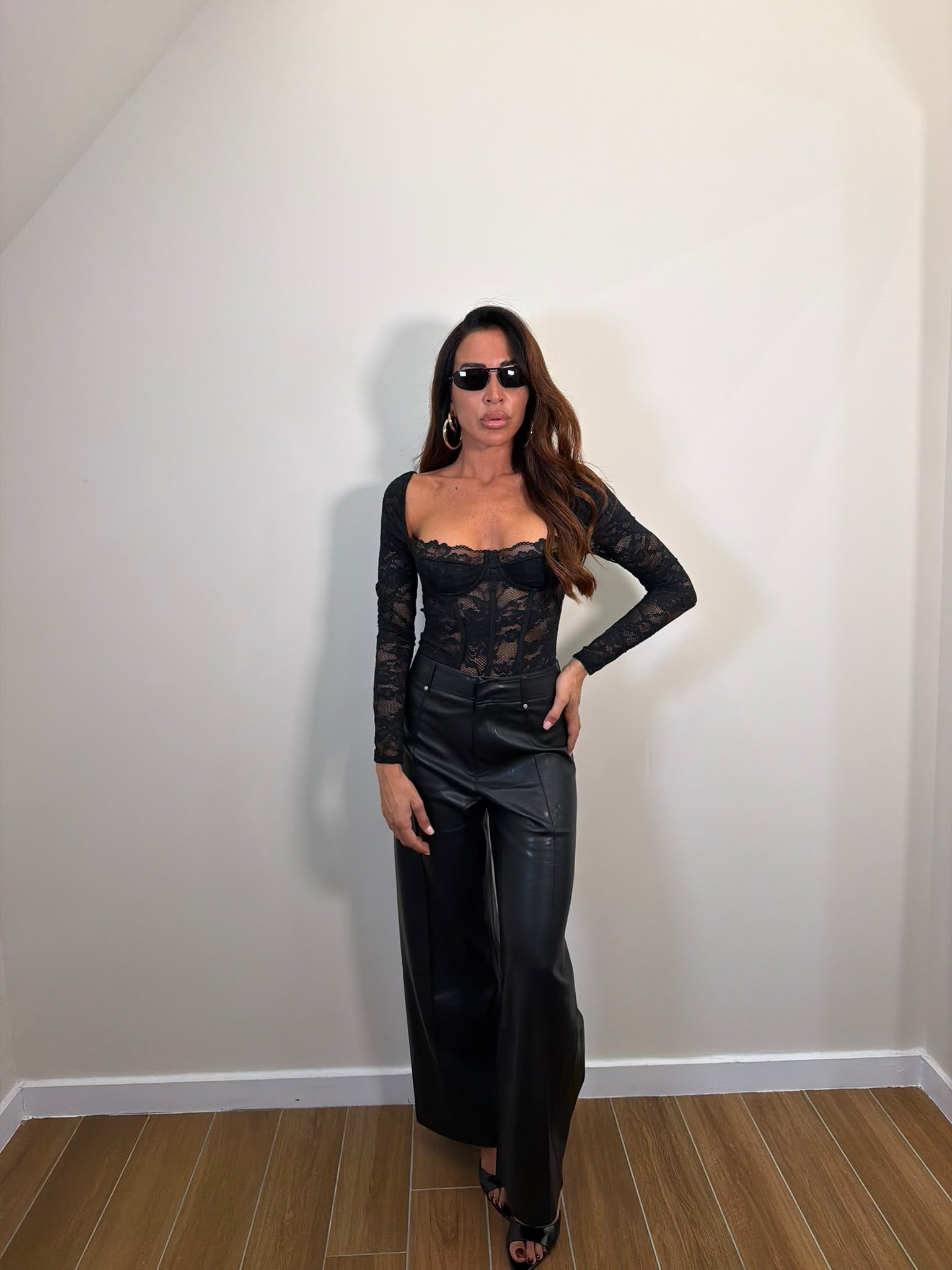 Pantalone Black in ecopelle