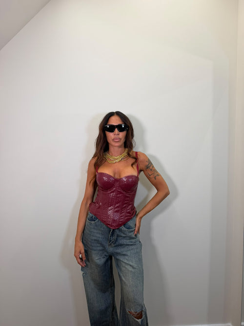 Bustier Bordeaux