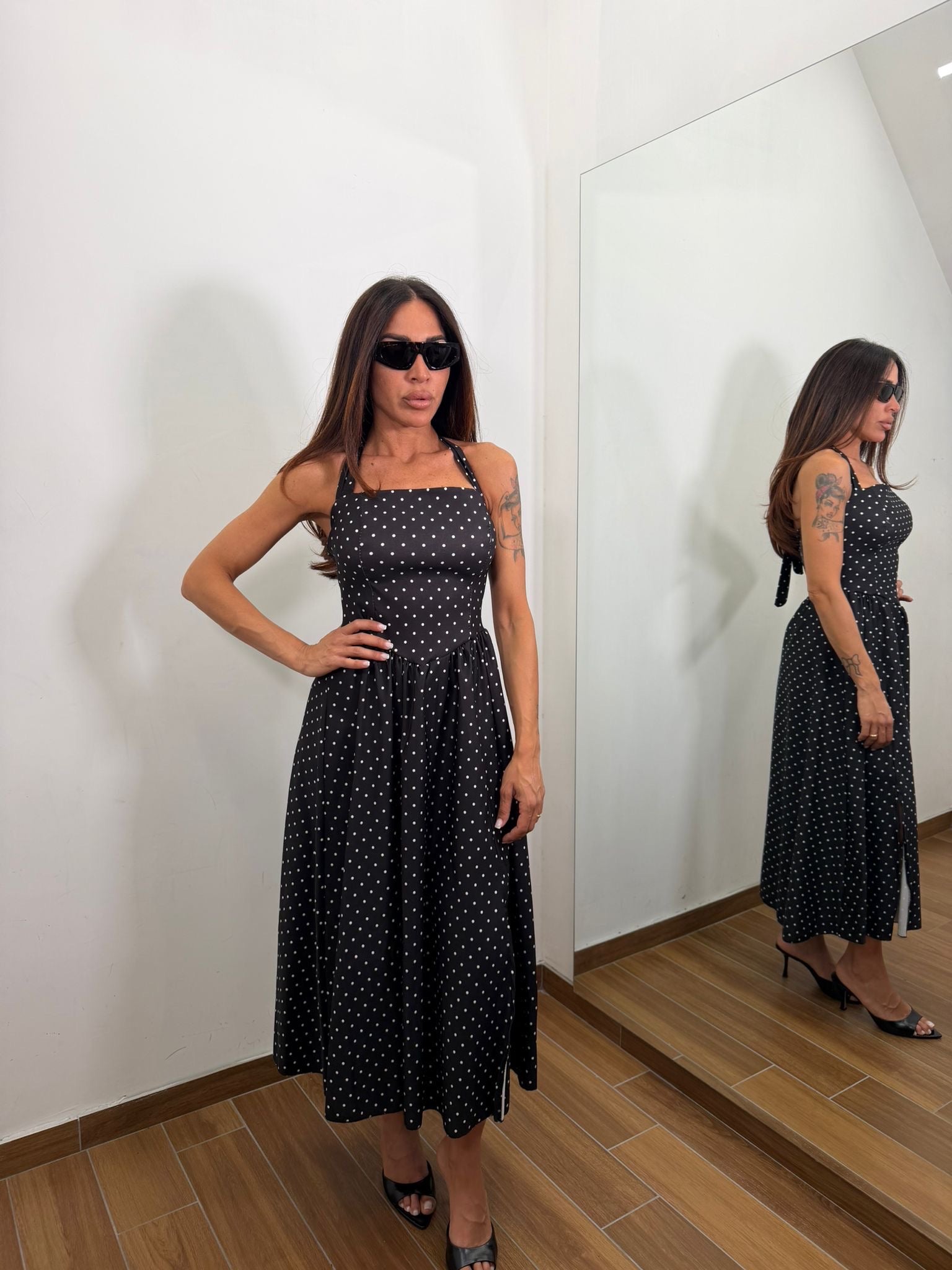 Long Dress Summer Pois