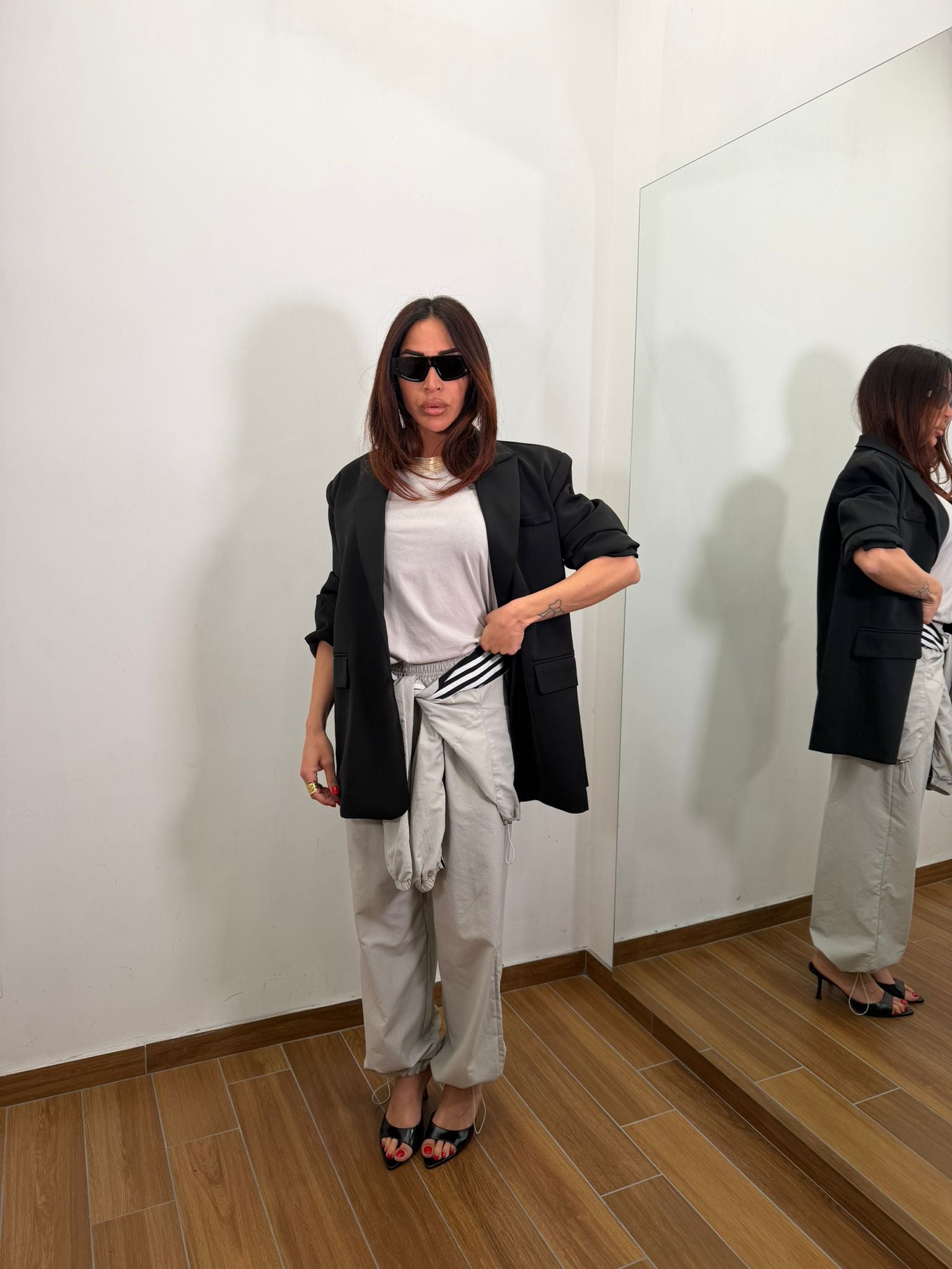 Pantaloni tessuto tecnico