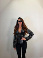 Blazer Pitonato Black
