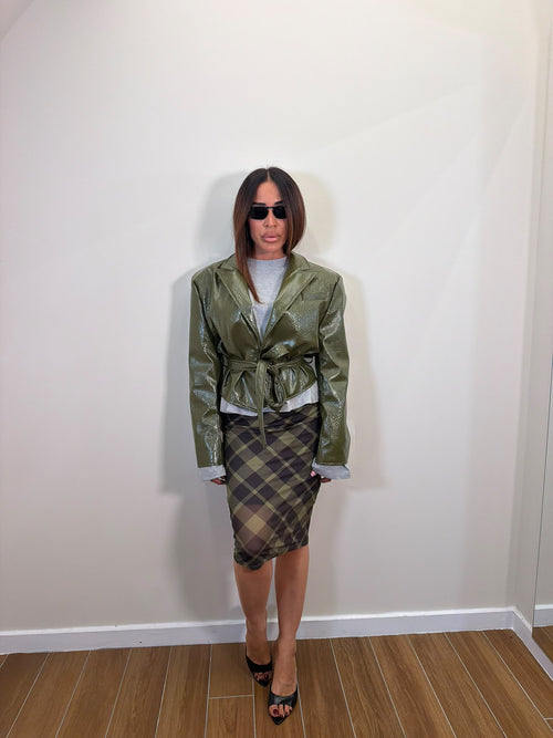 Jacket Crop Green