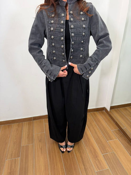 Pantalone effetto denim Black