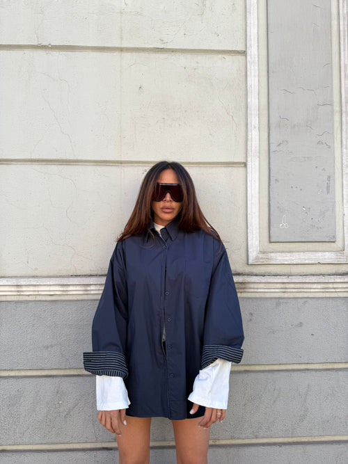 Camicione Double Face Navy