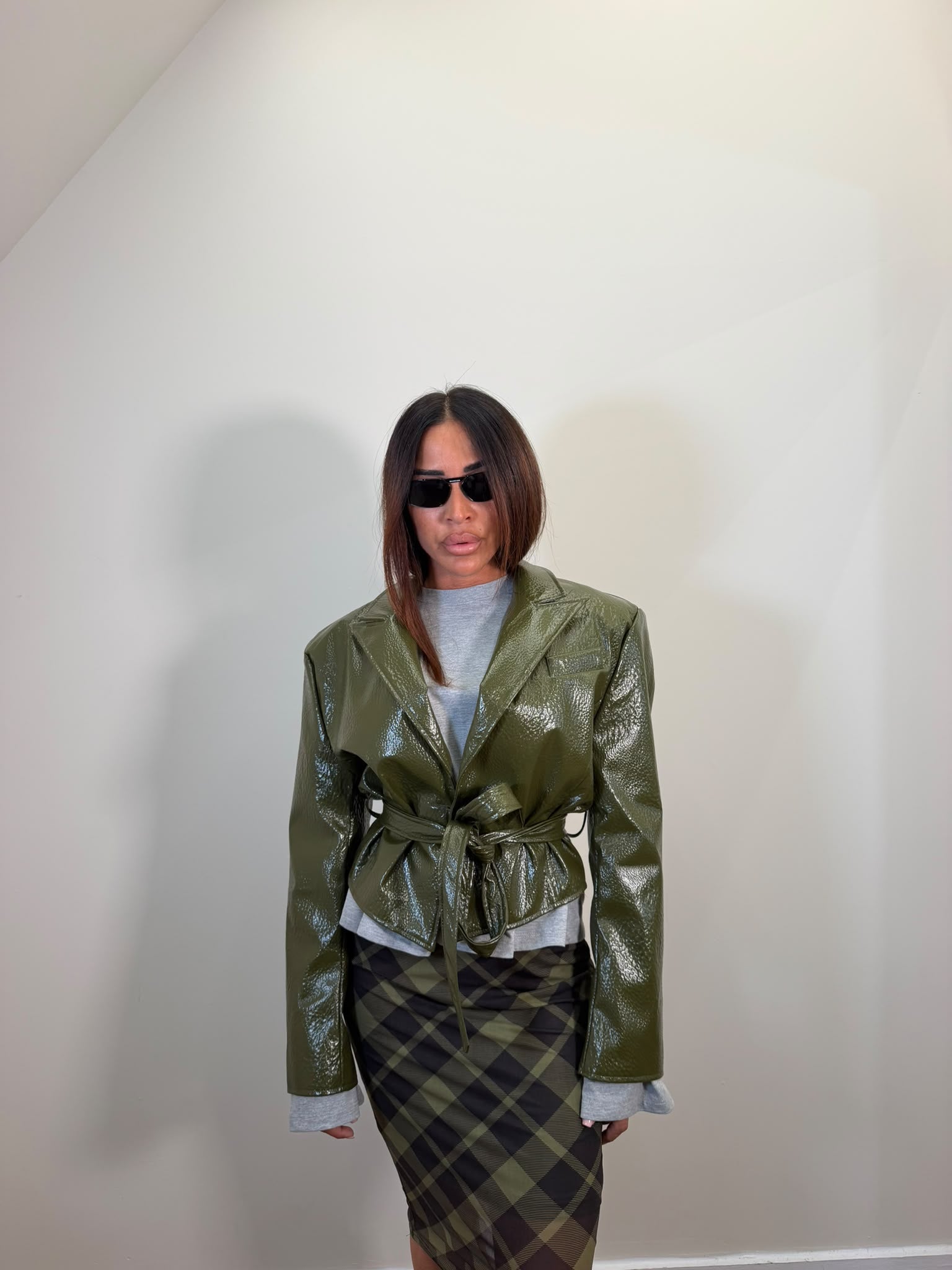 Jacket Crop Green