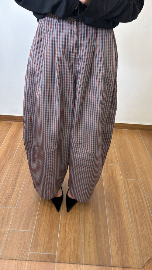 Pantalone a quadrettini Grey