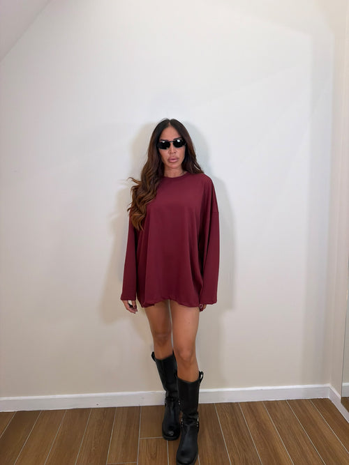 Shirt Over Basic Bordeaux