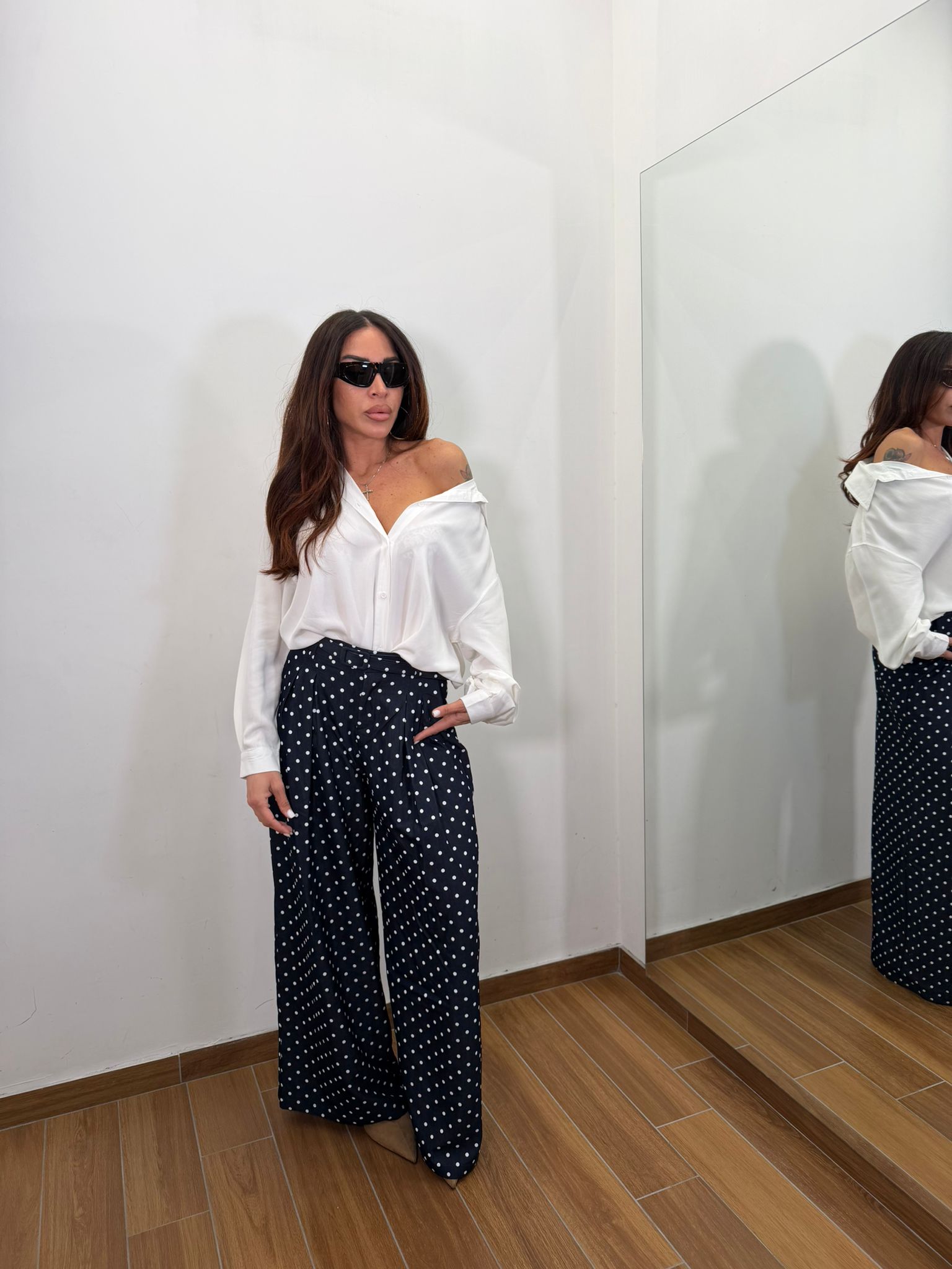 Pantalone Pois in Cotone