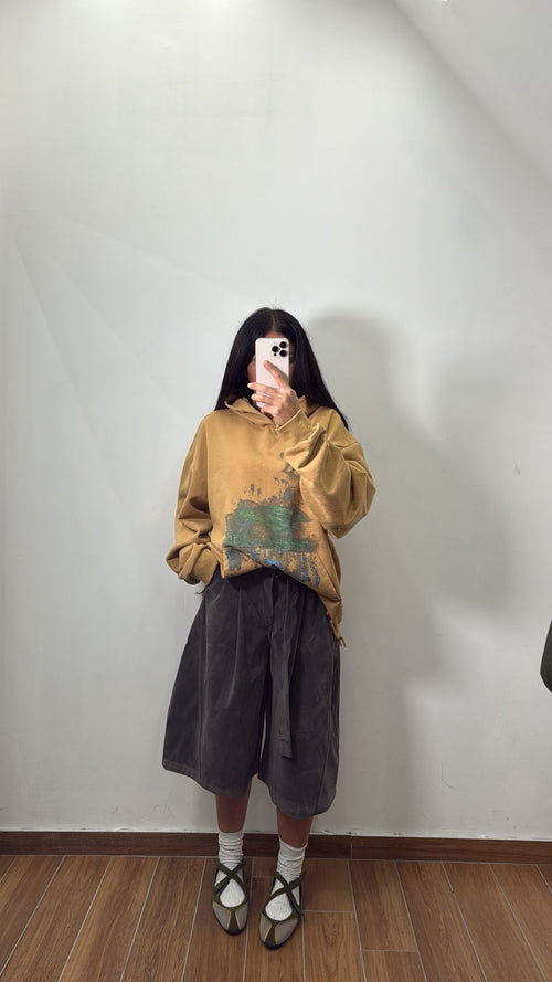 Bermuda in suede grey