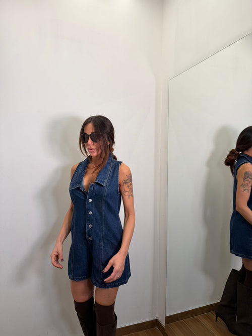 Tutina in denim Fabrizia