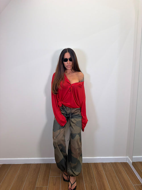 Maglia Serafino Rouge