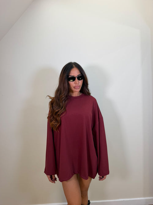 Shirt Over Basic Bordeaux