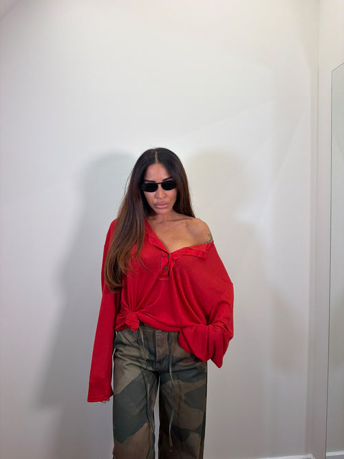 Maglia Serafino Rouge