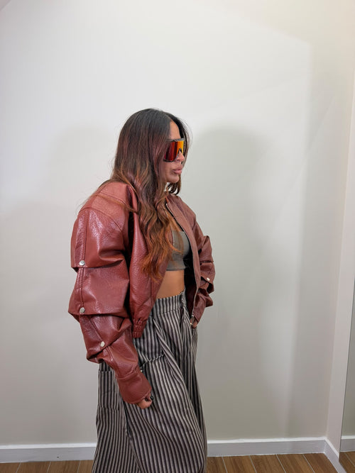 Jacket in ecopelle Vivian