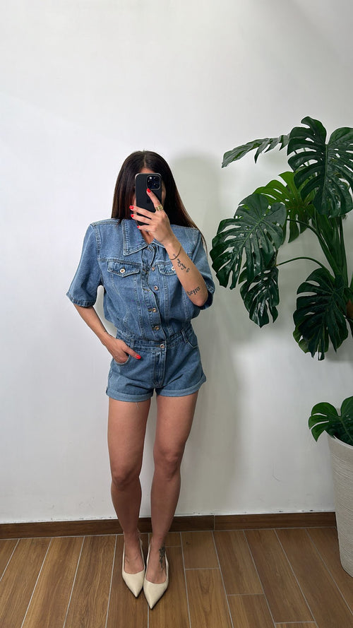 Tutina in denim Lucy