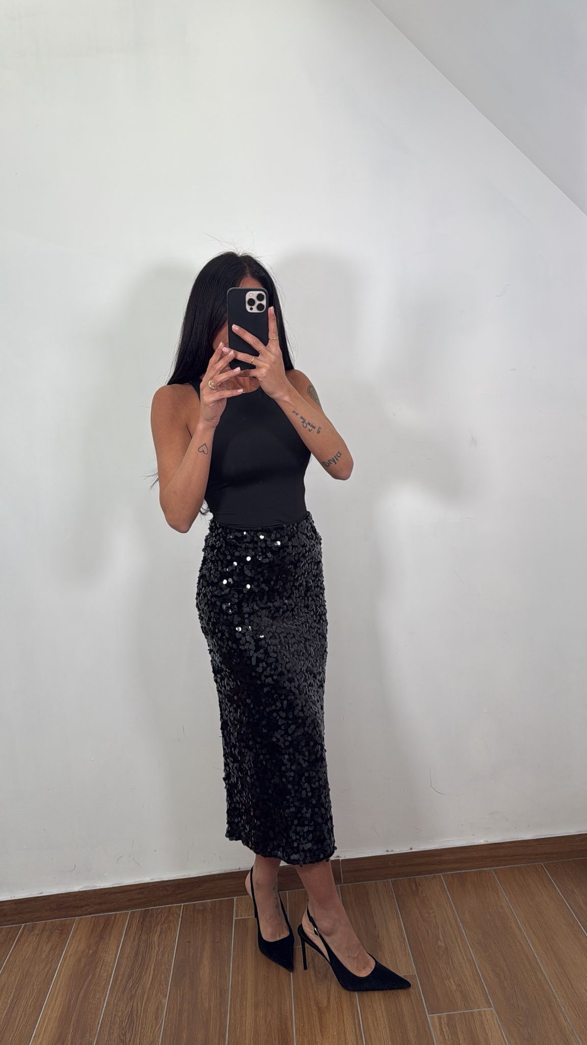 Longuette in Pailettes